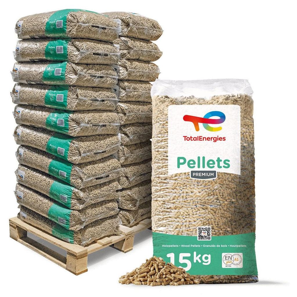 TotalEnergies Premium ENplus A1 Holzpellets 15kg x 65 Sack Produktbild 