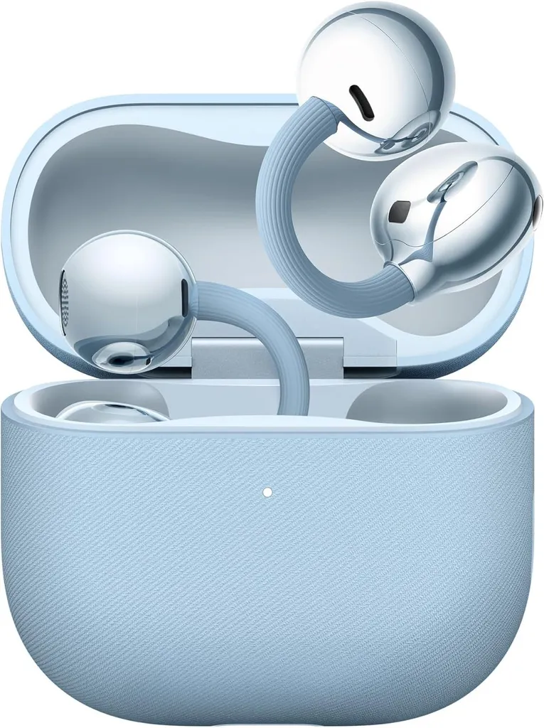 Open-Ear-Kopfhörer, Besonders leicht für ganztägigen, 38 Stunden Akkulaufzeit, iOS & Android, IP57, Bluetooth Kopfhörer Kristallklare Anrufqualität