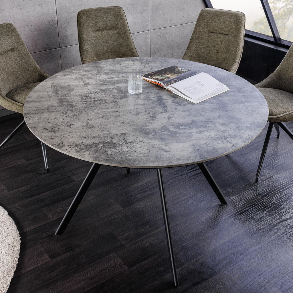 riess-ambiente Runder Esstisch ATELIER 100cm grau Produktbild 