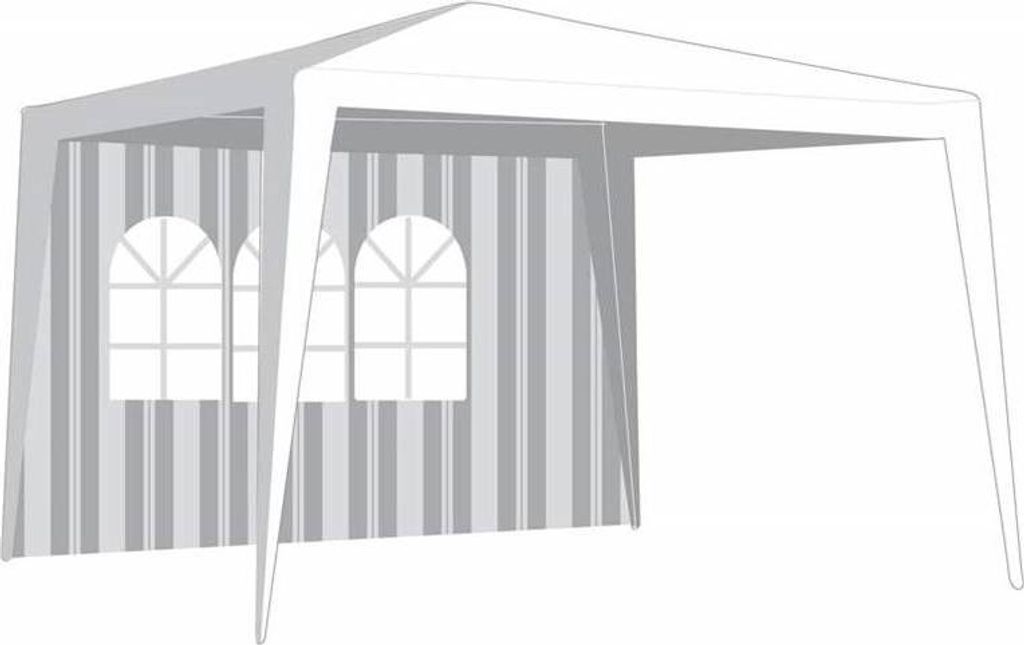 VETRO-PLUS Seitenwände Garten Zelt mit Fenster, Streifen