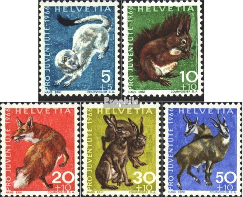 Briefmarken Schweiz 1966 Mi 845-849 (kompl.Ausgabe) gestempelt Pro Juventute