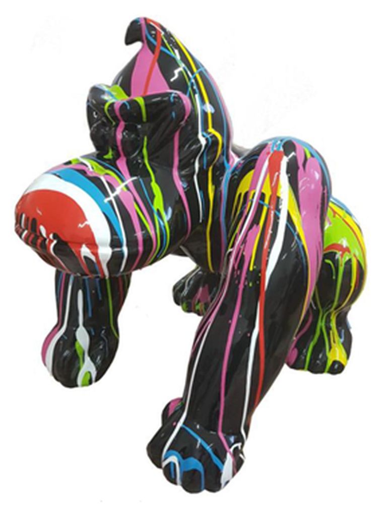 Modern Skulptur Gorilla aus Kunststoff Dekorative Figur Garten 70cm Statuen Neu