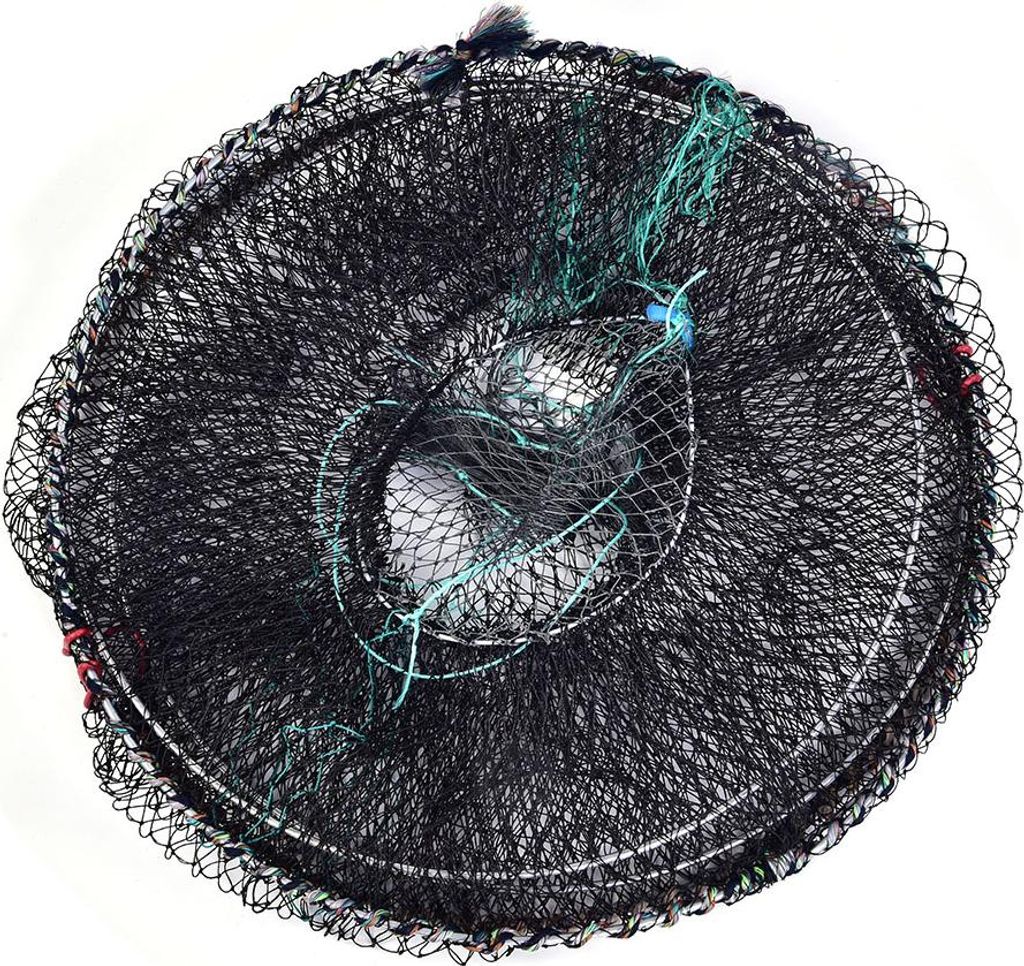Faltbarer Hummer-, Flusskrebs-, Krabben-, Krebs-, Garnelen- und Fischkäfig (40 cm)