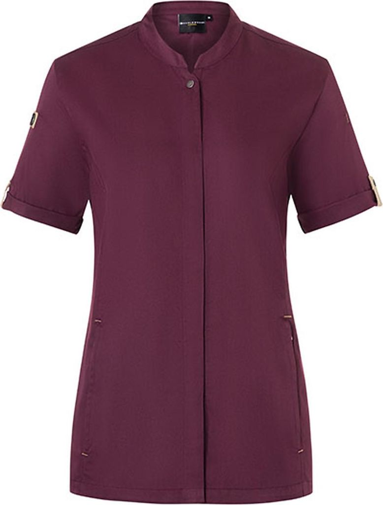 KARLOWSKY Damen Kochjacke GREEN-GENERATION Kurzarm Aubergine 46