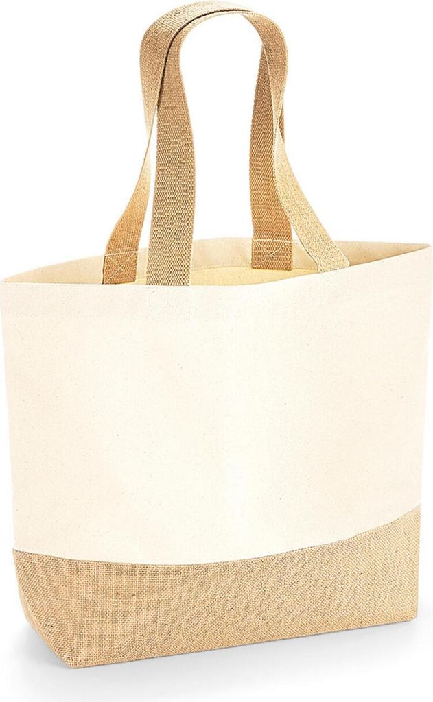 Westford Mill W451 | Jute Base Canvas Tote 34 x 36 x 13 cm Image du produit 