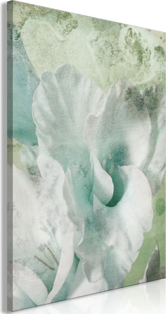 Quadro Verticale Nebbia di Menta 60x90 cm | Arte Astratta su Tela