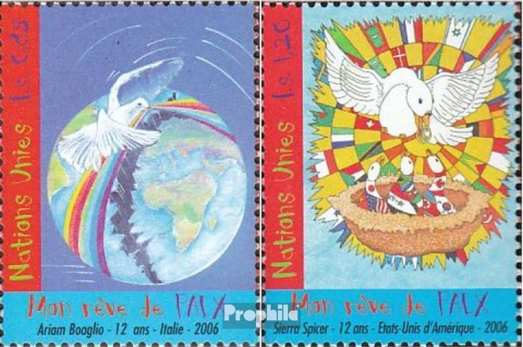 Briefmarken UNO - Genf 2006 Mi 551-552 (kompl.Ausg.) gestempelt Weltfriedenstag