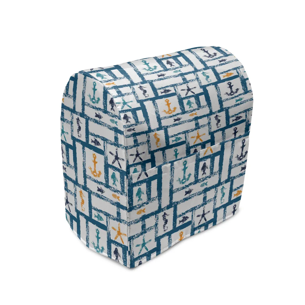 ABAKUHAUS Housse Mixeur Étoile de Mer et Hippocampe 36 x 39 x 24 cm