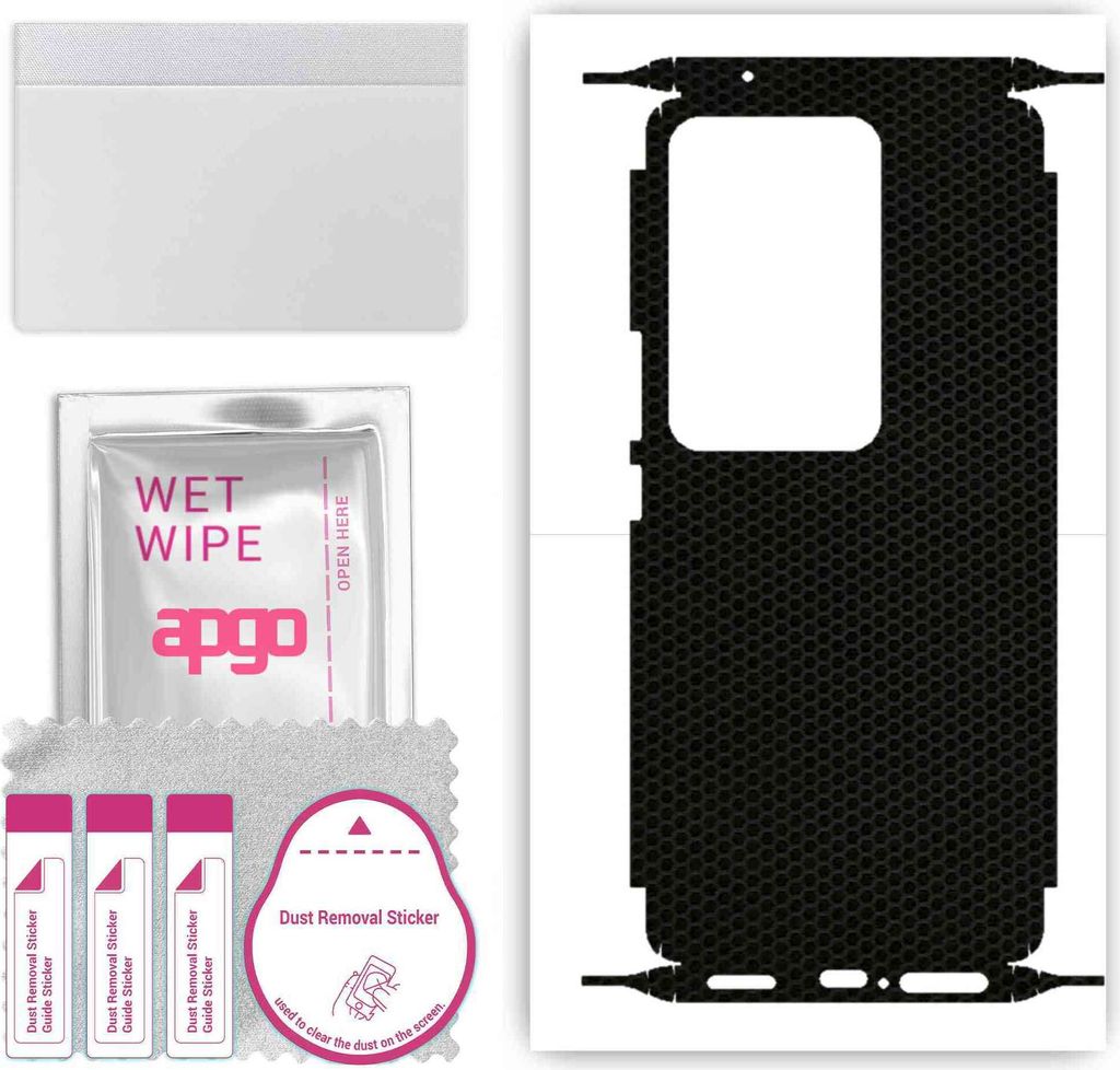 apgo Rückseite + Seiten Schutzfolie, Skin, kompatibel mit Vivo S17 Pro, Hinten Displayschutzfolie aus Vinylfolie, kratzfest, einfache Montage - Ma...