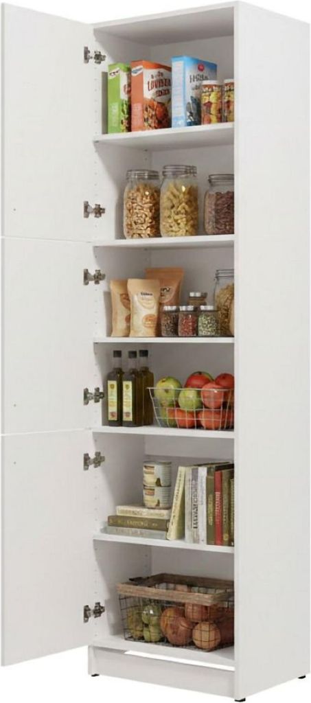 Falmentaa – Küchenschrank, 60x58x215h cm Weiß, 5 Einlegeböden