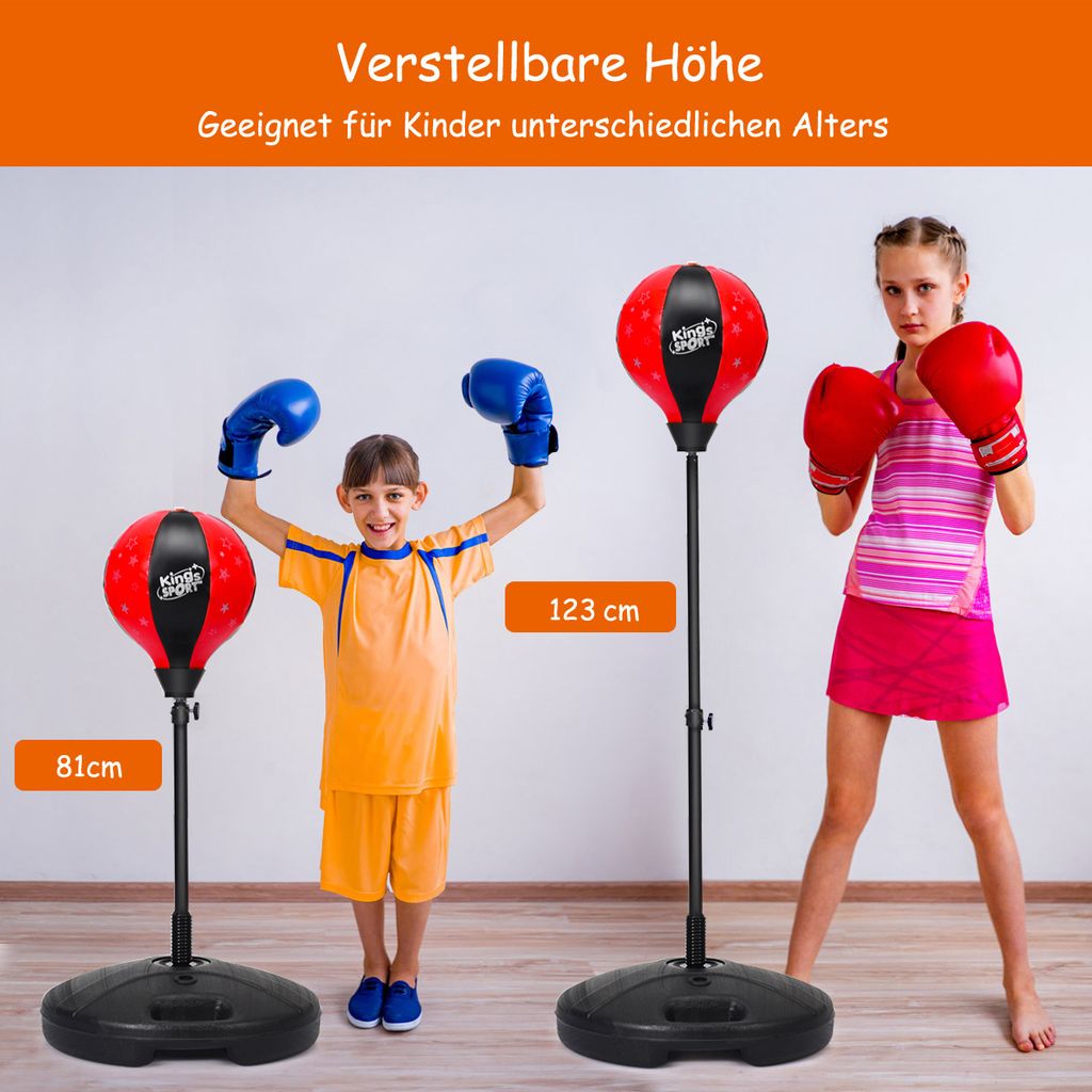 COSTWAY Punchingball 81-123cm höhenverstellbar, Boxset Produktbild 4