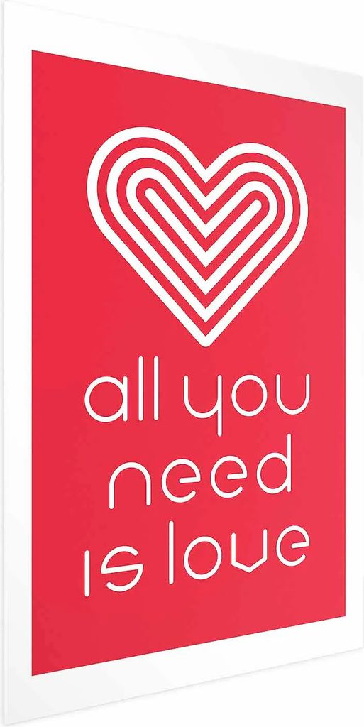 Posterpapier Poster - Let's Love Each Other 29.7x42 cm Text m-A-0905-ao-a