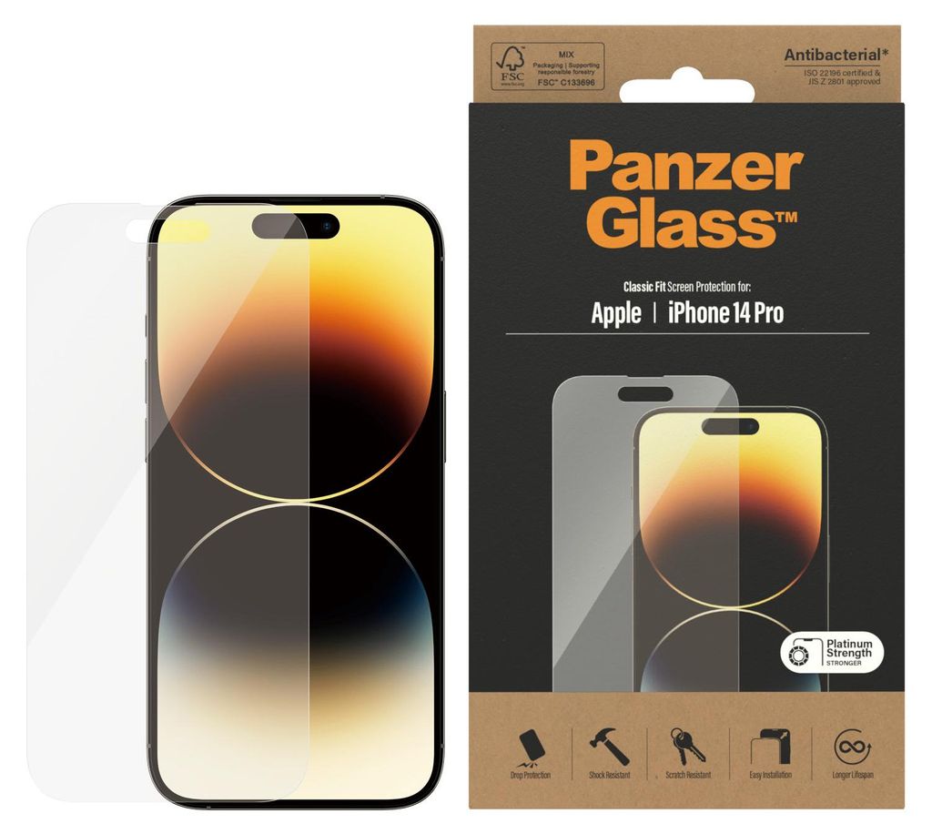 Panzerglass Classic Fit Verre antibactérien pour Iphone 14 Image du produit 