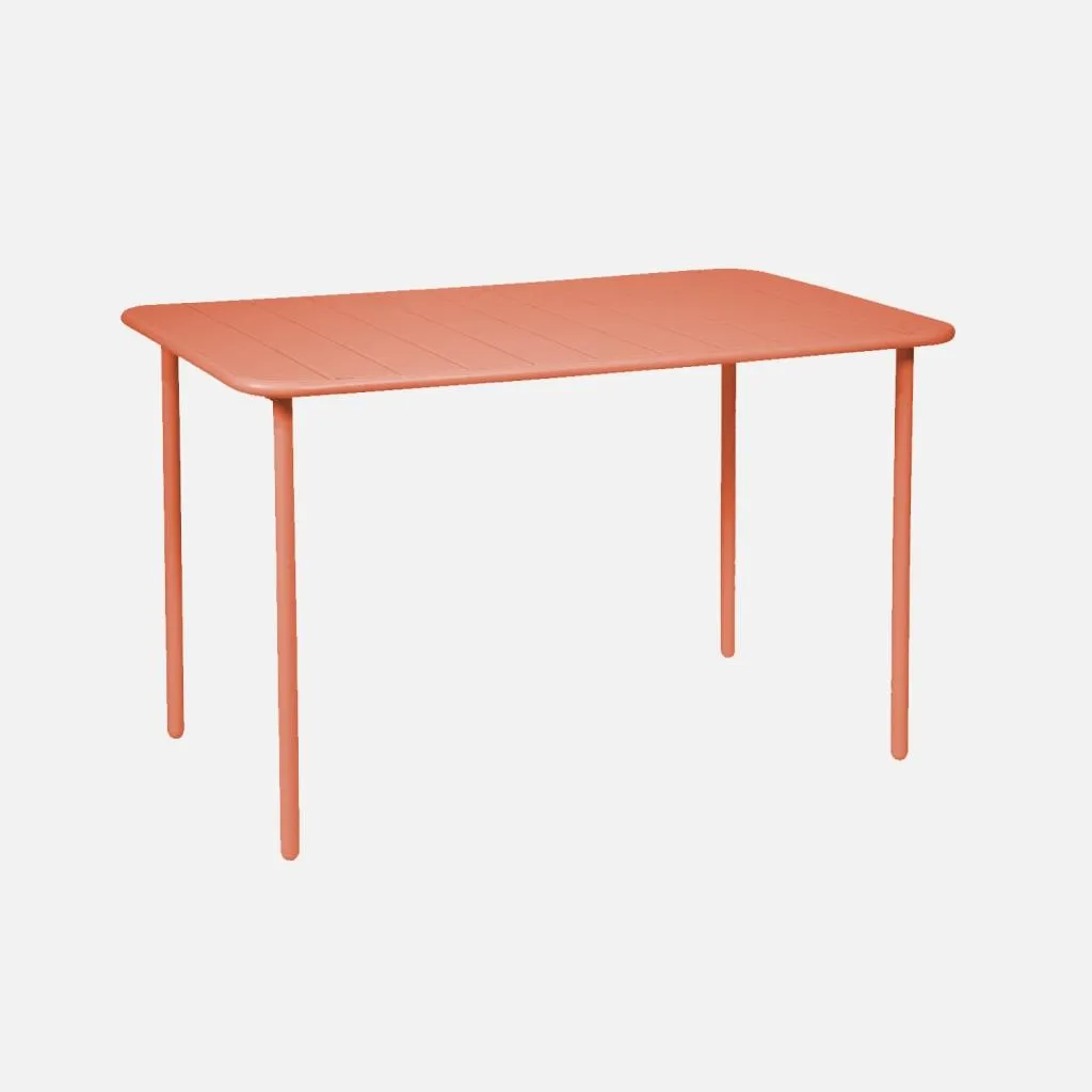 Tavolo Giardino Acciaio 120cm Rosa Tostato | Offerta 4 Posti Outdoor