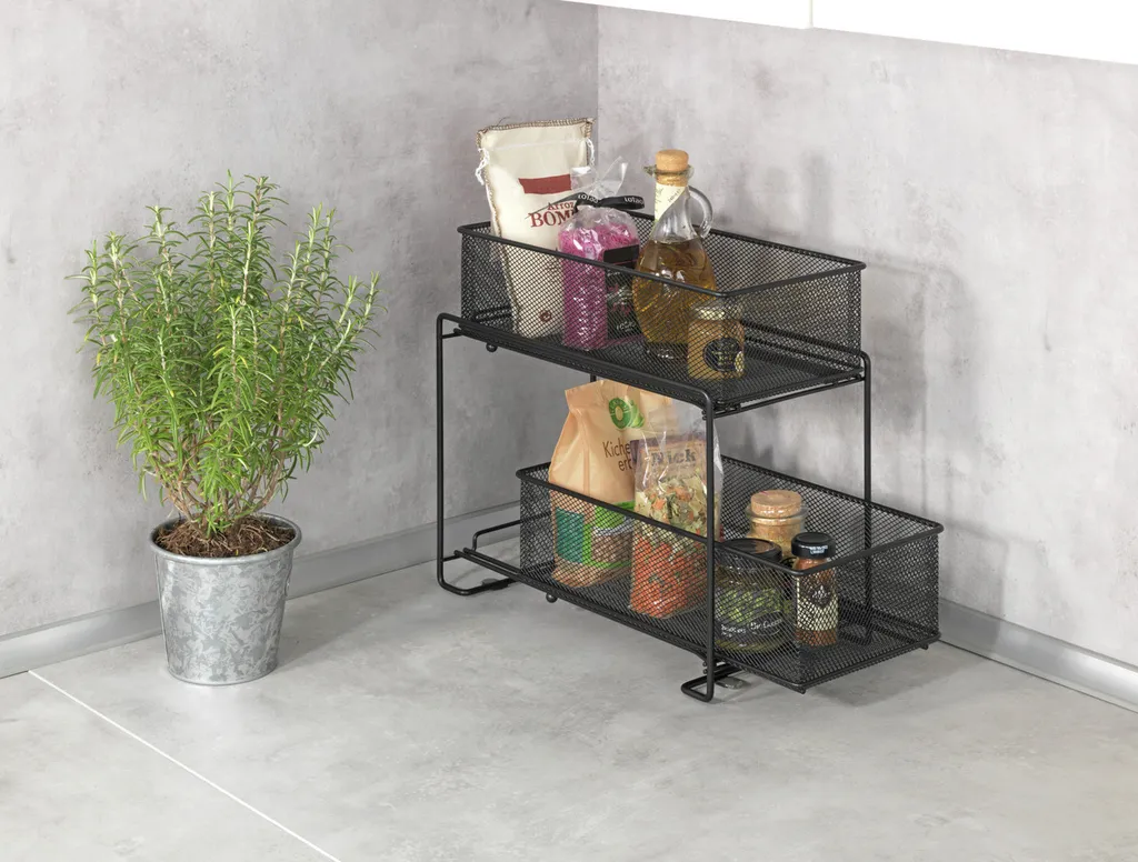 Commode de rangement Gioma Noir avec tiroirs - Bibliothèque moderne - 7
