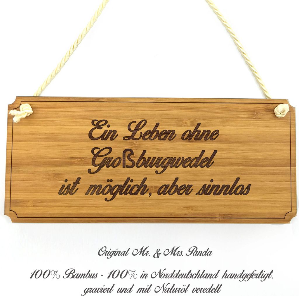 Mr. & Mrs. Panda Praxisschild Großburgwedel - Geschenk, Landhaus, Schild, Shabby, Firmenschild, Wegweiser, Holz Türschild, Geschenkidee, Werbesch...