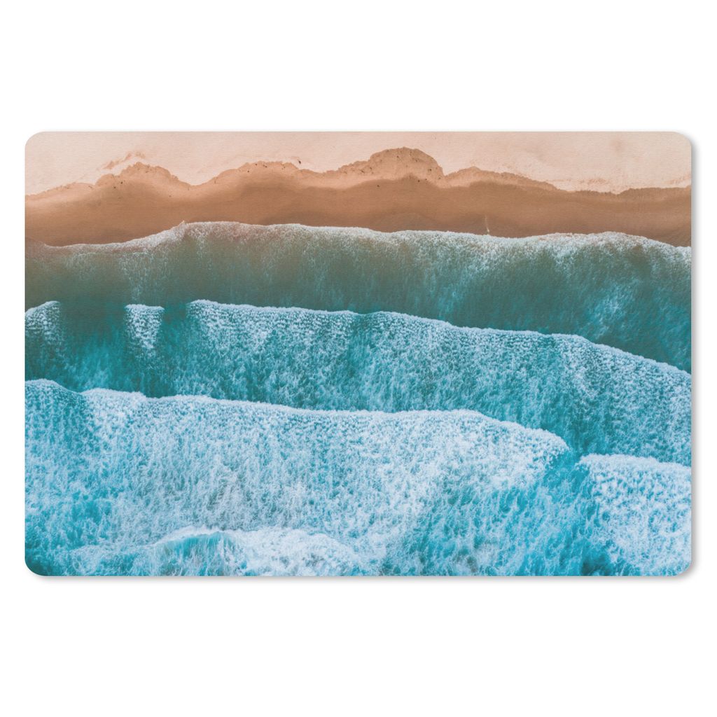 MuchoWow Schreibtischunterlage Meer - Golf - Muster 60x40 cm - XXL Mauspad - Großes Mauspad