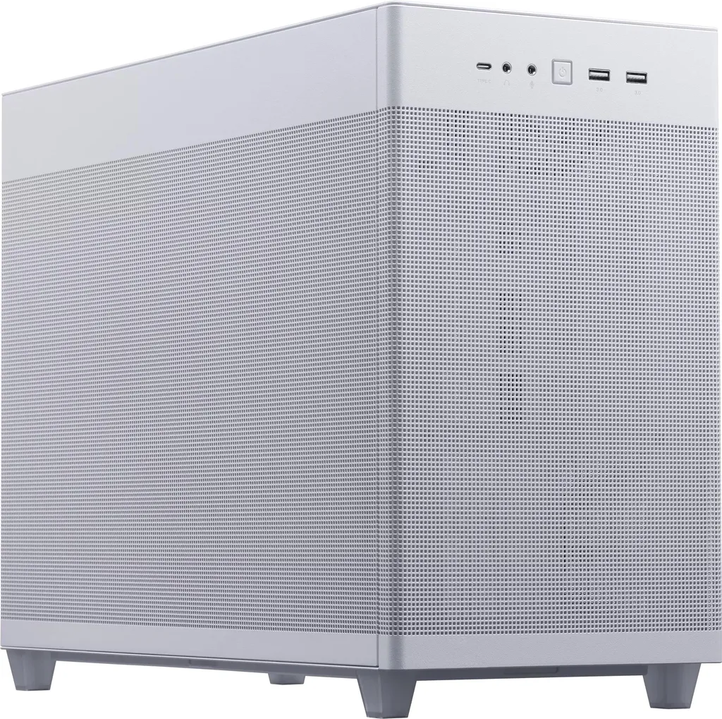 Asus Prime AP201 Mesh White Edition Boîtier PC Micro-ATX au Format Compact