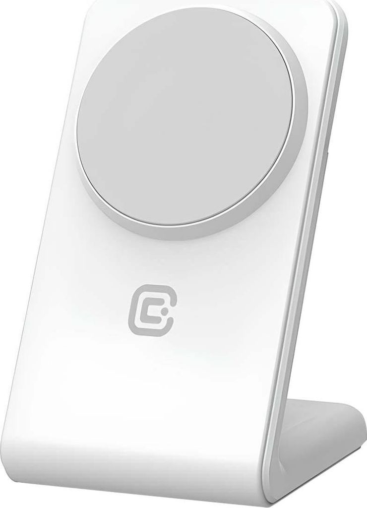 Crong, Qi 2-in-1 Wireless Charger mit MagSafe für iPhone & AirPods, Weiß