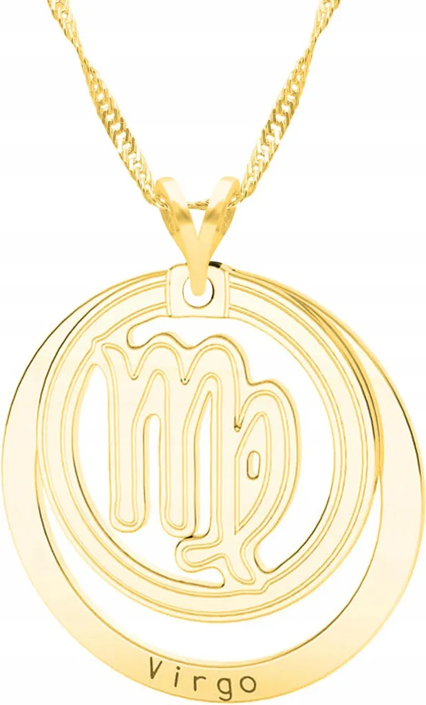 Zodiaco Vergine Collana Argento 925 Vergoldet - Qualità Orafa - 1
