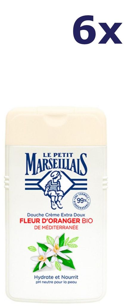 6x Le Petit Marseillais Duschgel 250 ml Orangenblüten Weiß