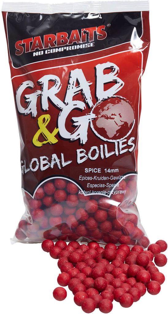 Starbaits Grab & Go Global Boilies 14mm 1Kg Spice