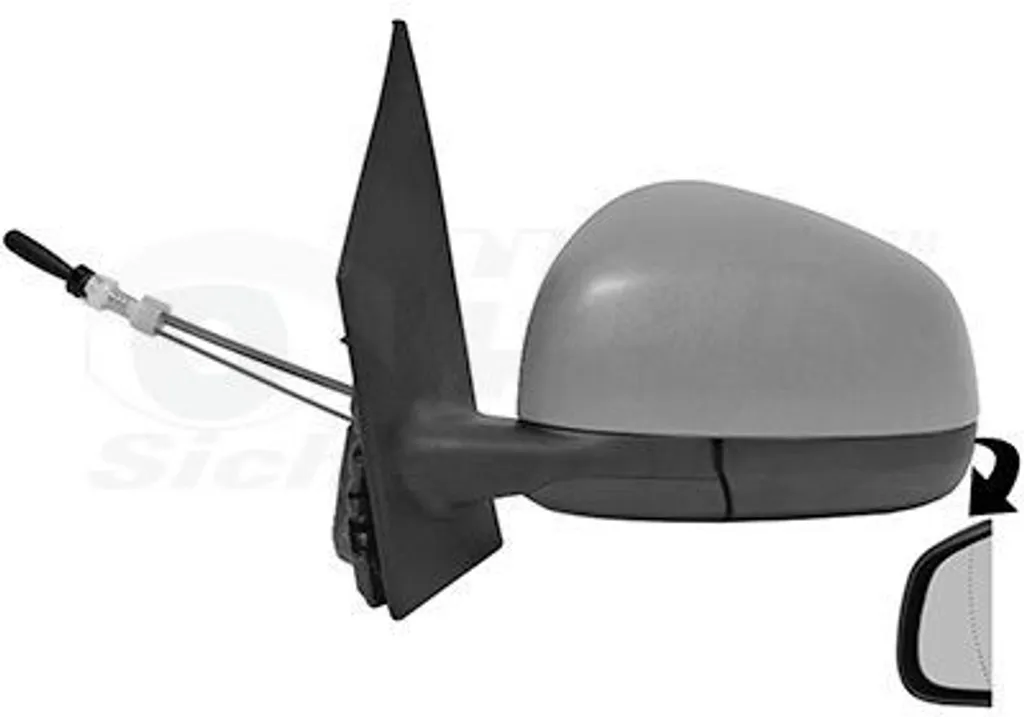 Rétroviseur gauche VAN WEZEL haute visibilité pour SMART Fortwo 450