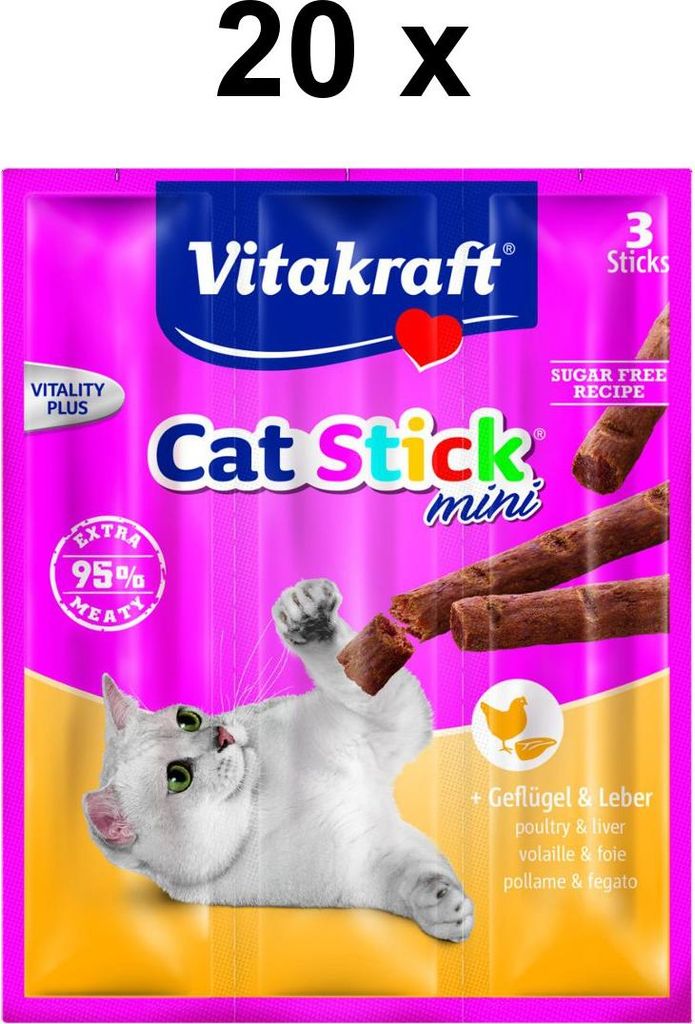 Vitakraft Katzensnack Cat-Stick mini Geflügel & Leber - 60 Produktbild 