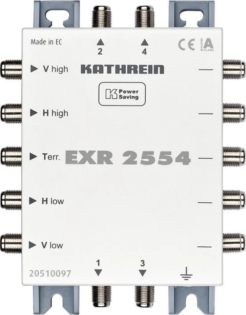 Multiswitch 5 entrées KATHREIN EXR 2554 à faible perte pour signal Sat