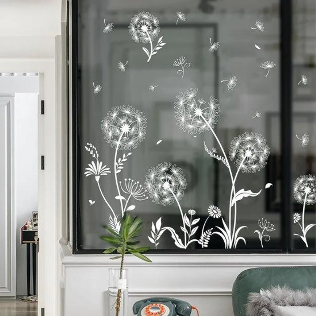 Décoration fenêtre Printemps Papillon Blanc pour intimité et protection UV