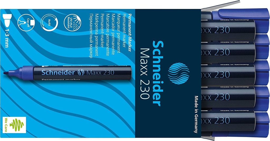 Schneider - Filzstift Maxx 230 rund 1-3mm blau | 10 Stück