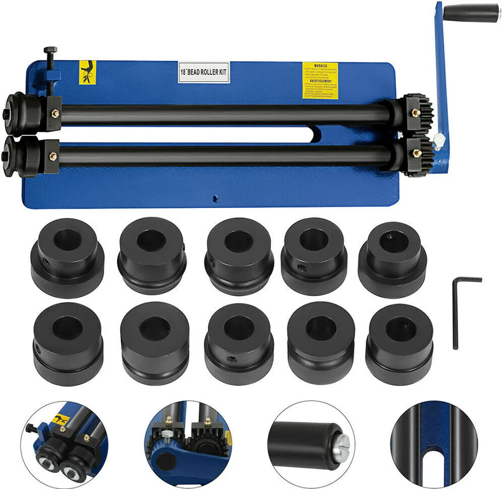 Machine à border manuelle 460mm 18 pouces avec 6 jeux de galets acier