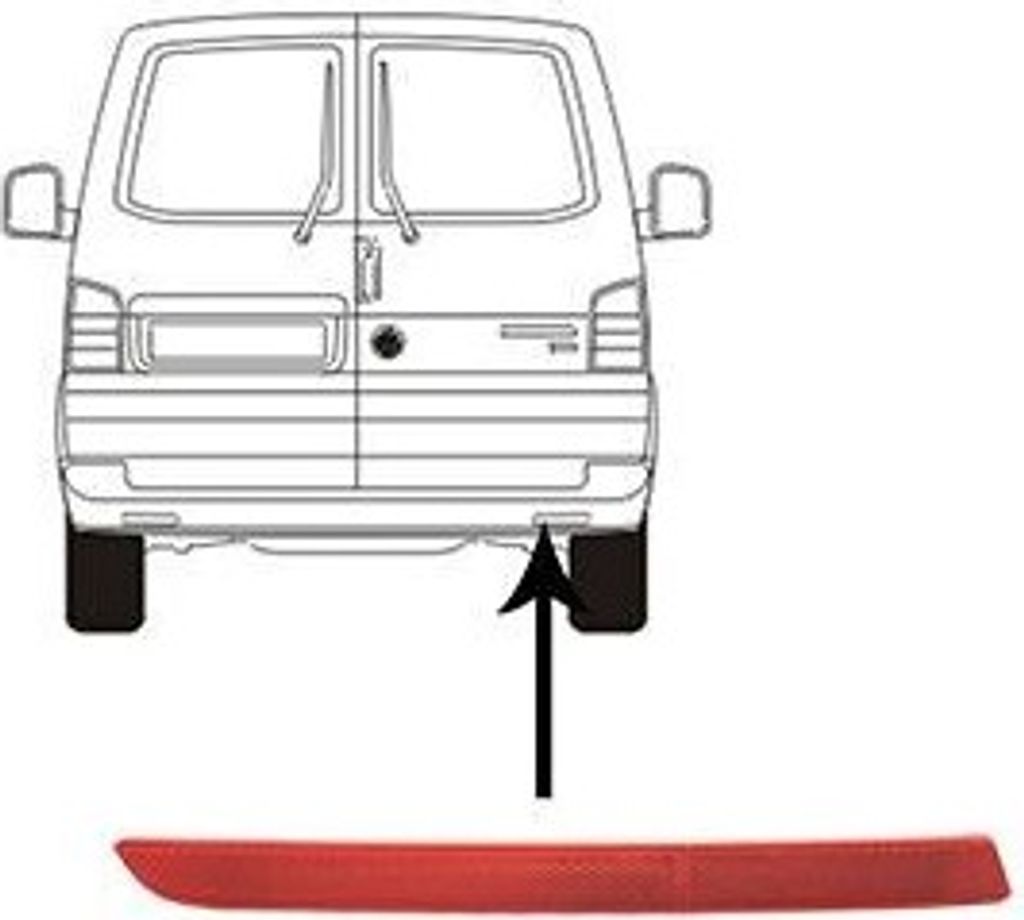 VAN WEZEL Rückstrahler 5790940 Rechts Stoßfänger für VW Transporter V Bus (7HB, 7HJ, 7EB, 7EJ, 7EF, 7EG, 7HF, 7EC)