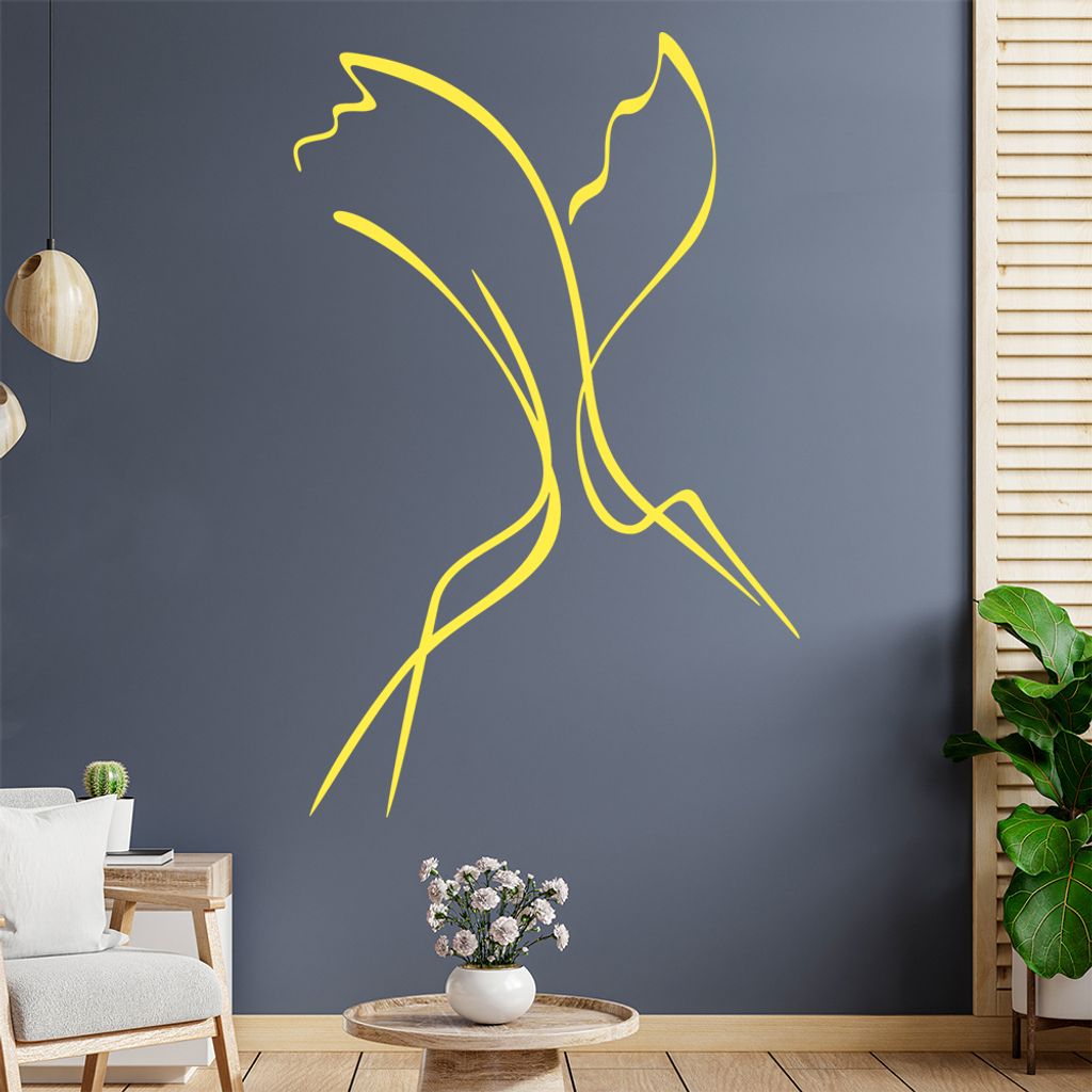 Fliegender Vogel Linien Wandtattoo in 6 Größen - Wandaufkleber Wall Sticker - Dekoration, Küche, Wohnzimmer, Schlafzimmer, Badezimmer