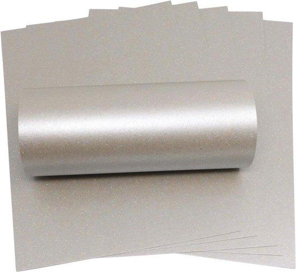 Glitzernde Hobbykarten - A4 300gsm - Silberfarbene Glitzer Effekt - zum Gestalten