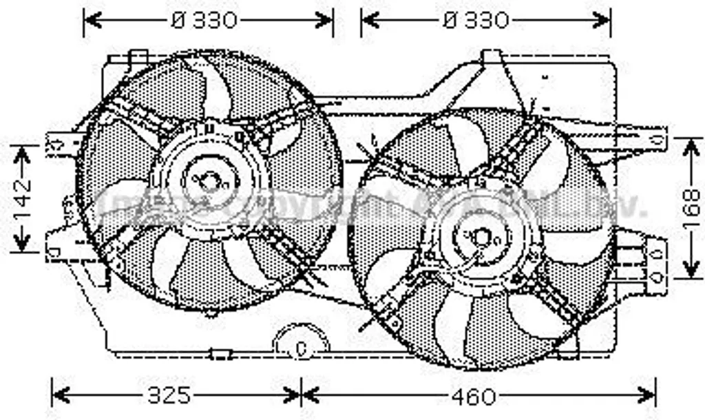 PRASCO CR7502 Ventilateur de radiateur OE 24682593 pour Voyager III