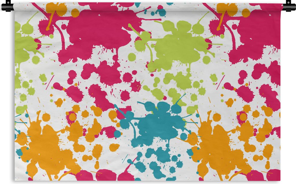 MuchoWow Wandteppich Wandbehang Muster - Farbe - Regenbogen 60x40 cm Tapisserie Dekoration Wandtuch - Wanddekorationen