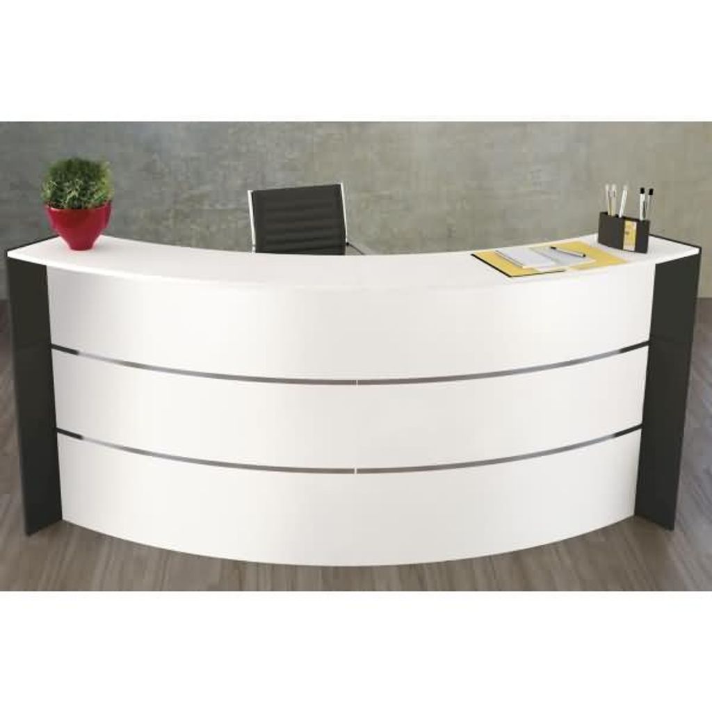 Kerkmann BARI Empfangstheke weiß, anthrazit 257,5 x 122,5 x 112,0 cm