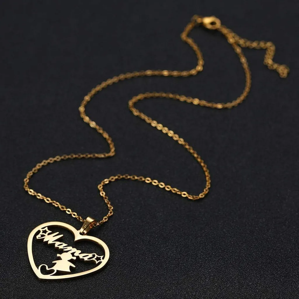 Collana mamma in acciaio inossidabile, regalo festa della mamma