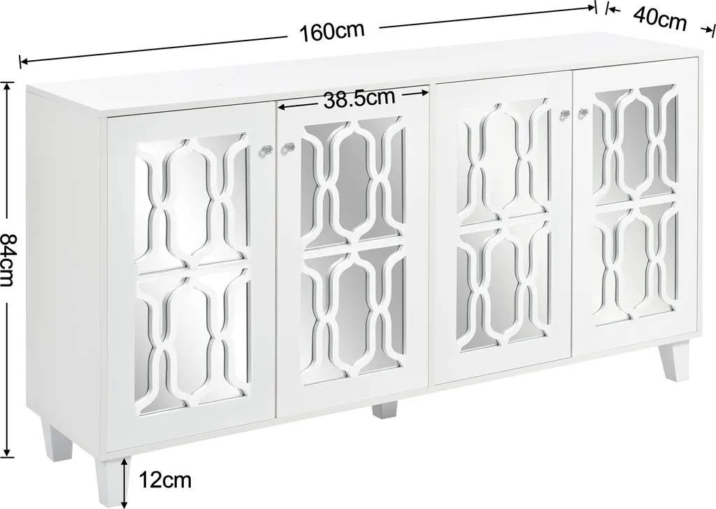 Buffet de rangement 160 cm pour optimiser l'espace de la salle à manger