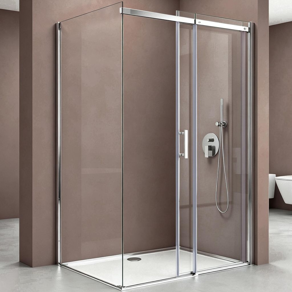 doporro Cabine de Douche Transparent 75x100cm Porte Image du produit 