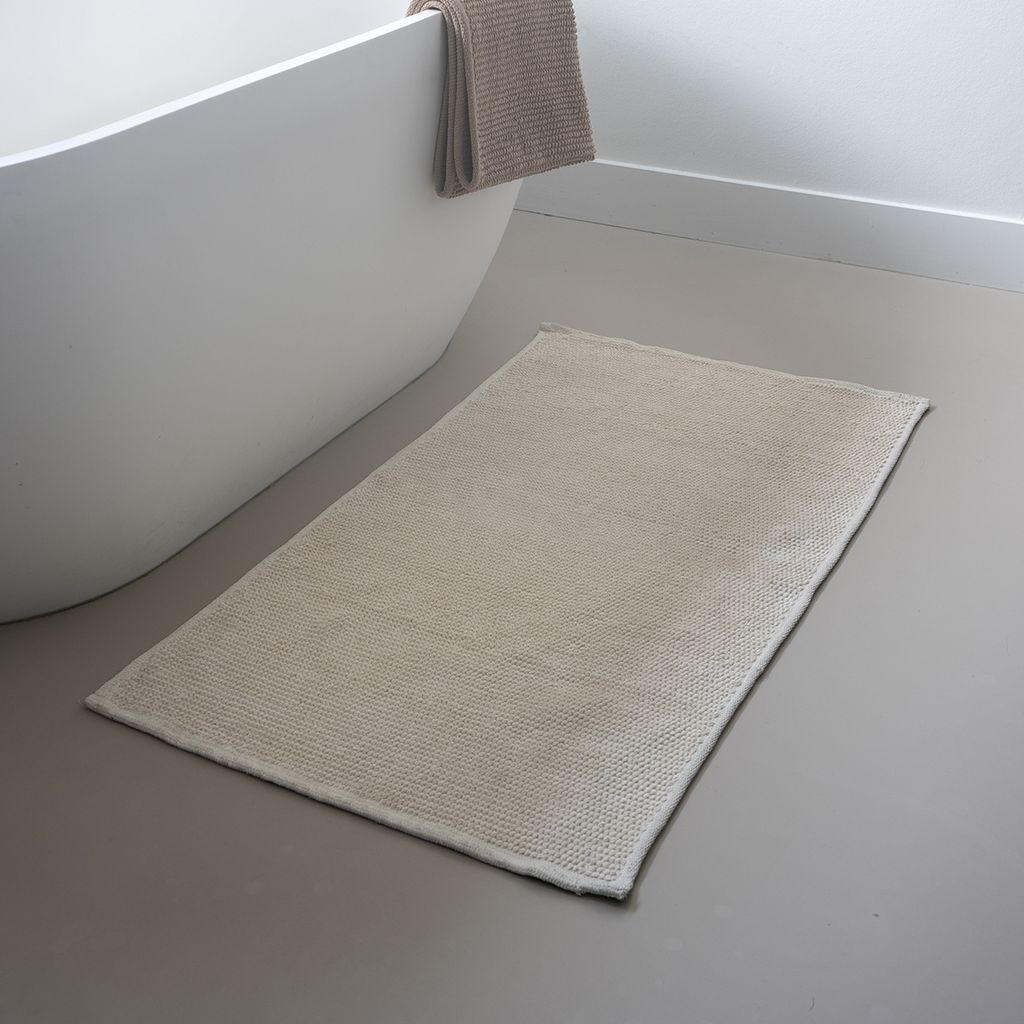 Badematte Beige - Baumwolle - 60x110cm - Badematte Jovi - Giga Meubel