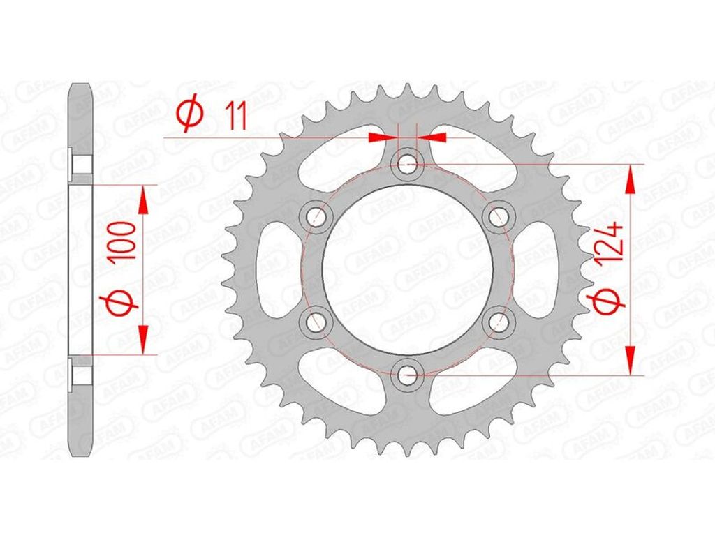 AFAM Kettenrad Stahl Standard - 520 Produktbild 