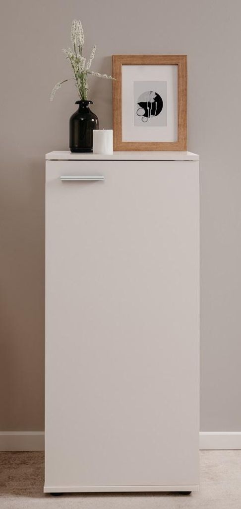 Schuhschrank Satos | weiß | 50 cm x 110 cm x 34 cm Produktbild 