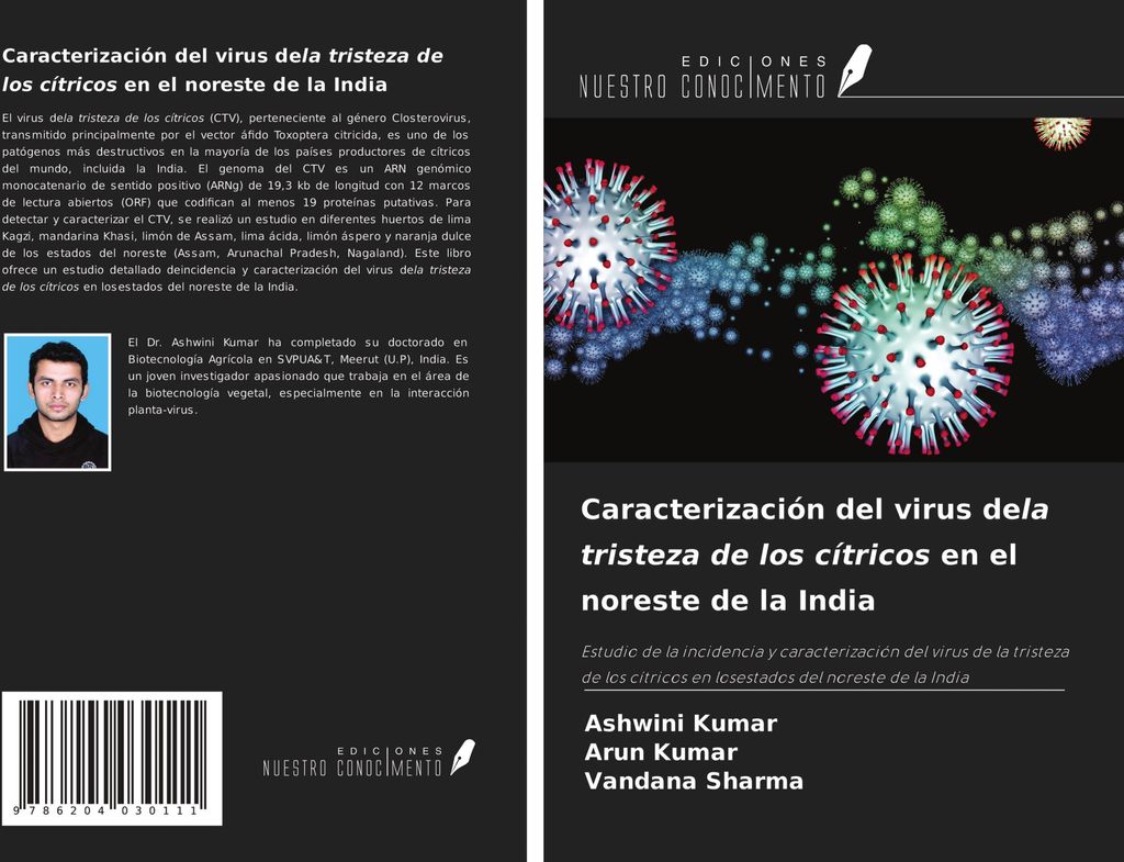Caracterización del virus dela tristeza de los cítricos en el noreste de la India