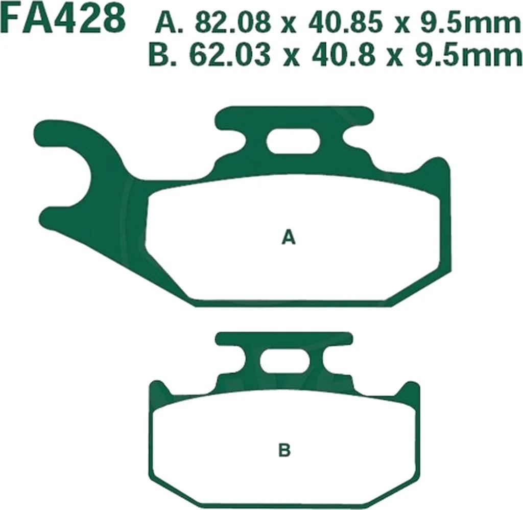 Plaquettes de frein arrière Yamaha YFM 700 R anti-bruit et usure lente