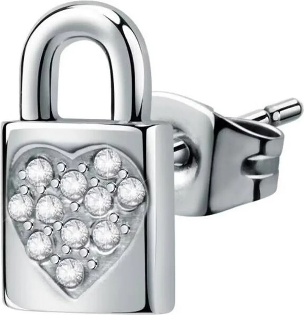 Boucles d'oreilles Love Cadenas en acier inoxydable massif LPS02ASD01