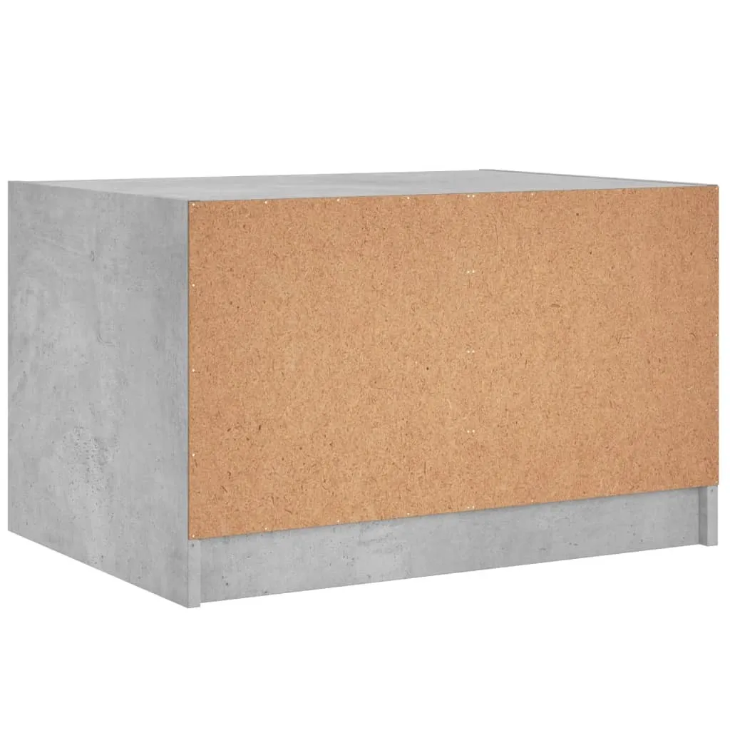 Tavolino Grigio Cemento con Ante in Vetro 68x50x42 cm | Design Moderno 2025 - 8