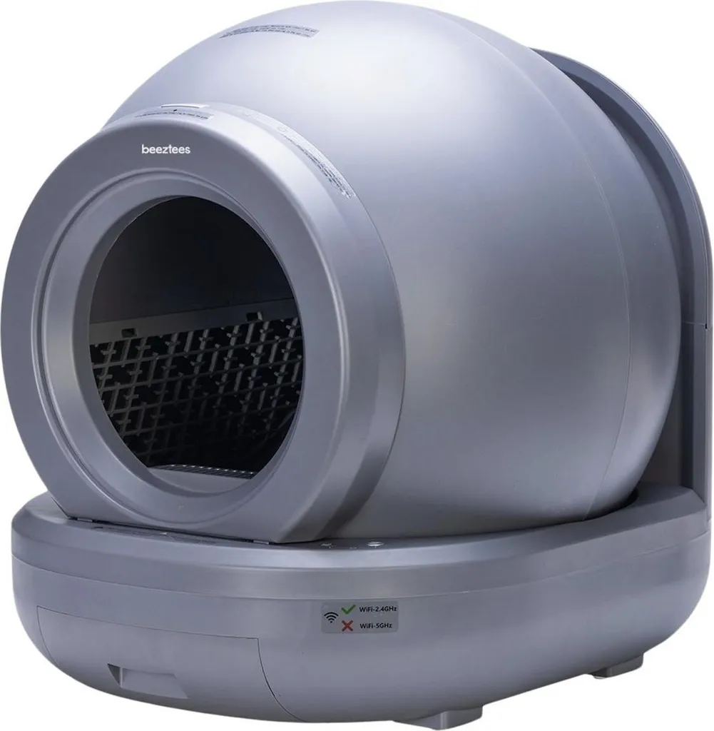 Litière chat autonettoyante Beeztees Moeza grise pour maison propre