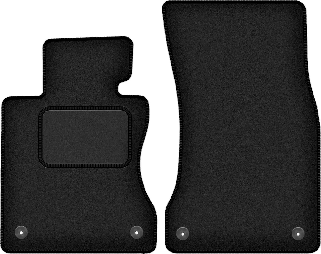 Wielganizator tappetini auto velours anteriori adatto per BMW 5 E60 RZEPY (2003-2010, berlina) neri, set 2 pz, con fissaggi